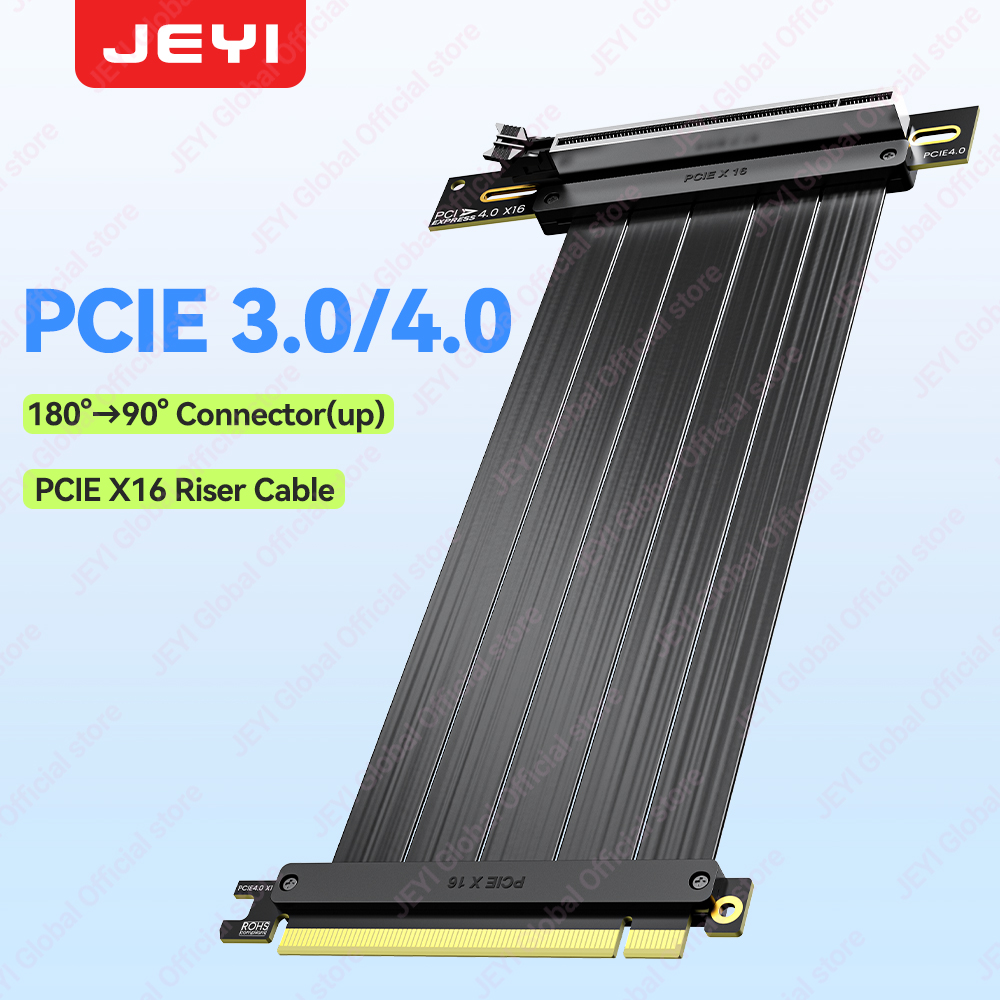 Pcie 4.0 X16 Riser Cable 90 Degree - JEYI PCIe 4.0 라이저 케이블 90도,