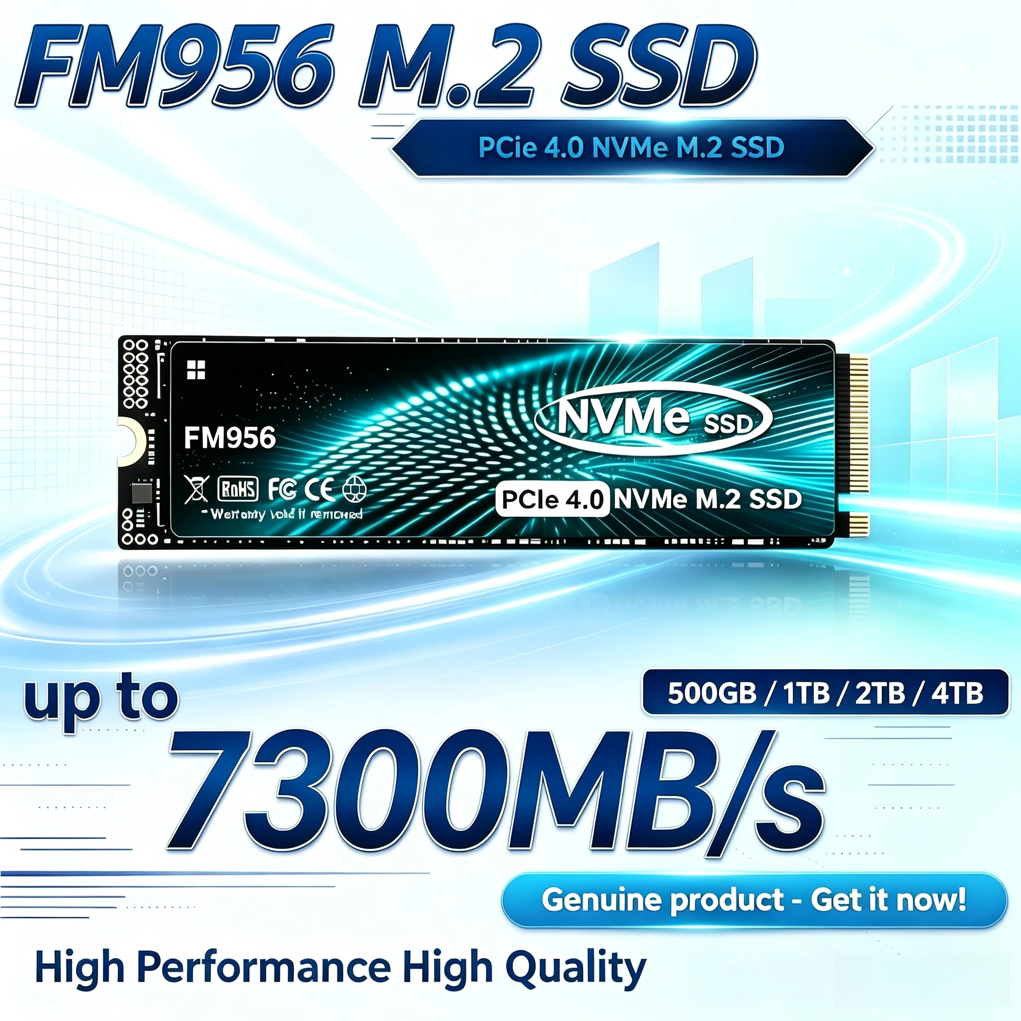 정품 FM956 M.2 2280 NVMe SSD, 50 - M.2 Nvme 4Tb Pcie 4.0 Ssd 리뷰 및 가격