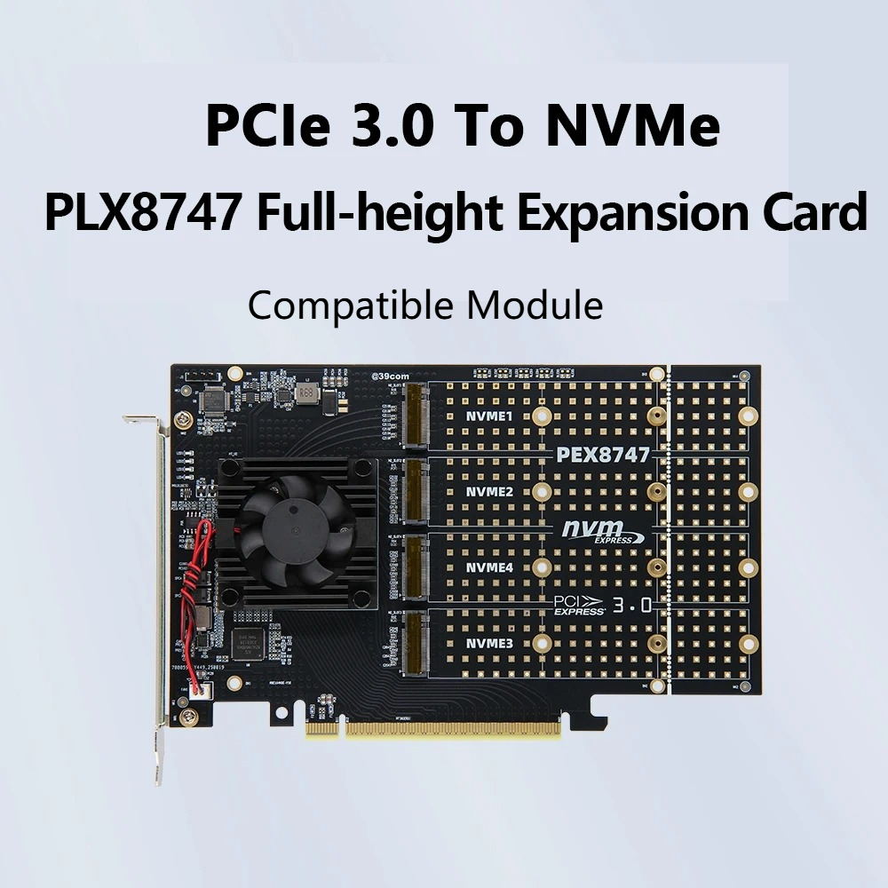 PCIe 3.0 X8 4베이 M.2 NVMe 확장 카드 - Quad M.2 Nvme Pcie Bifurcation Card 리뷰 및 가격