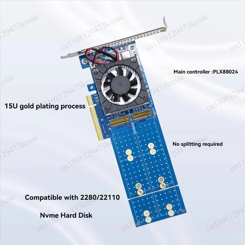 PCIe 4.0 NVMe M.2 확장 카드, PLX88 - Quad M.2 Nvme Pcie Bifurcation Card 리뷰 및 가격