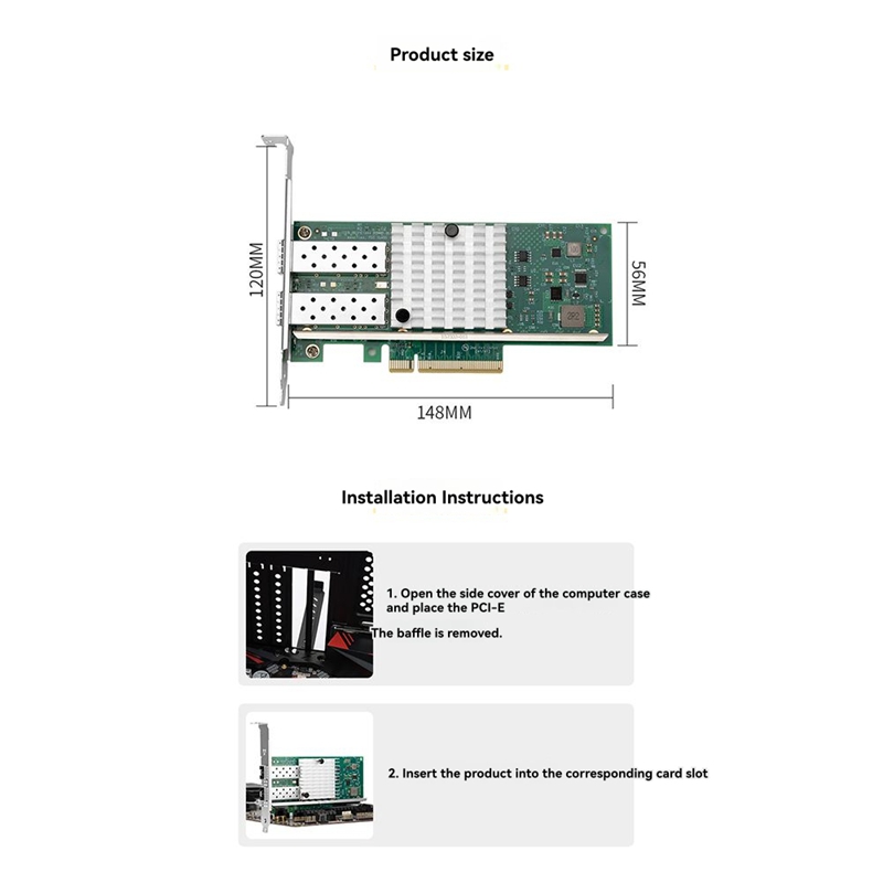X520-DA1 10Gb SFP+ 듀얼 포트 네트워크  - 10Gb Sfp+ Pcie Network Card Dual Port 리뷰 및 가격