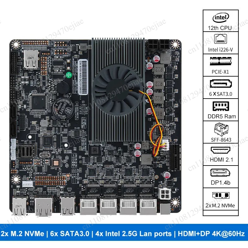 N100 6베이 NAS 마더보드, 미니 ITX, 4개의 - Nas Motherboard N100 6 Sata 리뷰 및 가격