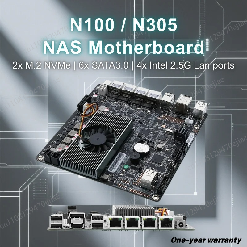 N100 6베이 NAS 마더보드, 미니 ITX, 4개의 - Nas Motherboard N100 6 Sata 리뷰 및 가격