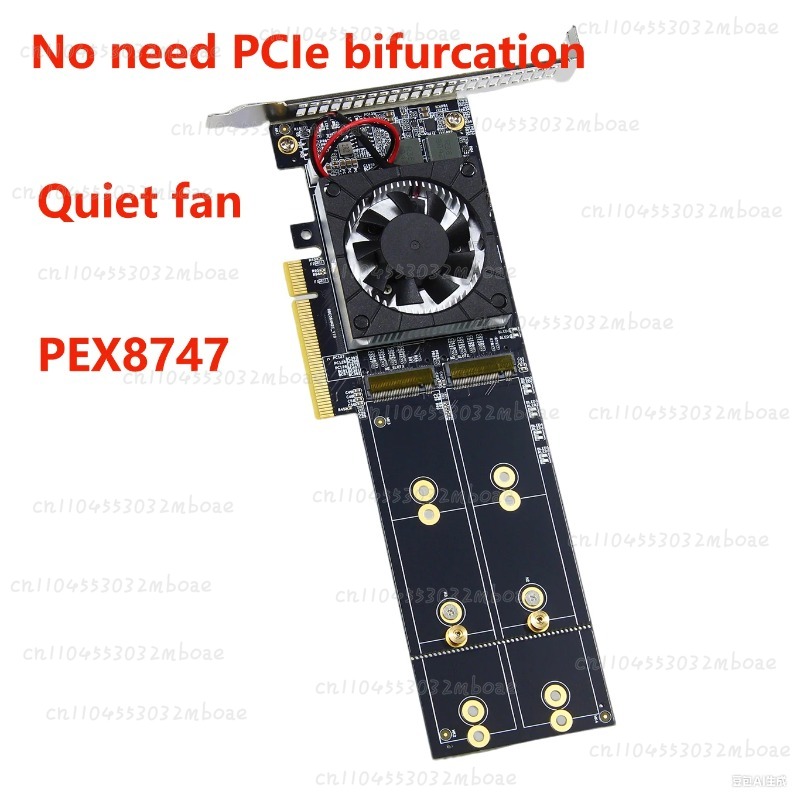 PEX8747 칩 PCIe 3.0 X8 쿼드 M.2 N - Quad M.2 Nvme Pcie Bifurcation Card 리뷰 및 가격
